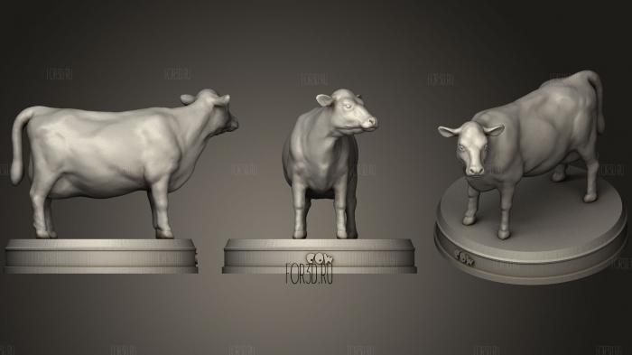 Cow 01 stl model for CNC